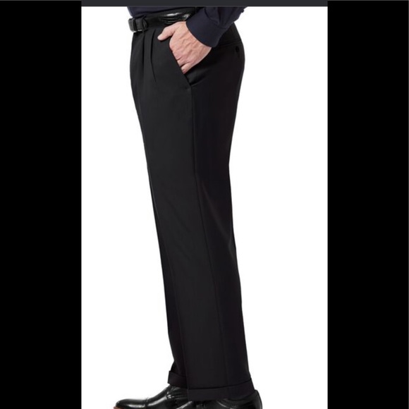 Black Paul Betenly pleated Slacks - Picture 3 of 5
